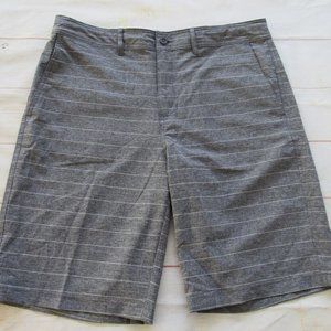 Goodfellow Board Shorts Gray w/ White Stripes 34